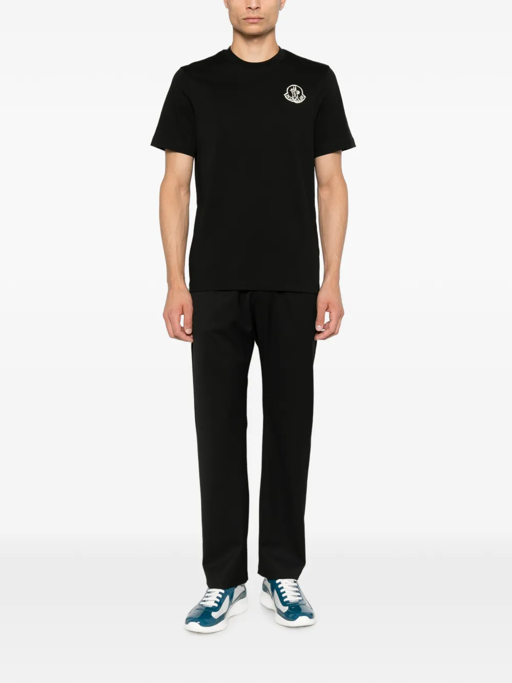 Moncler T-shirt met logopatch Zwart