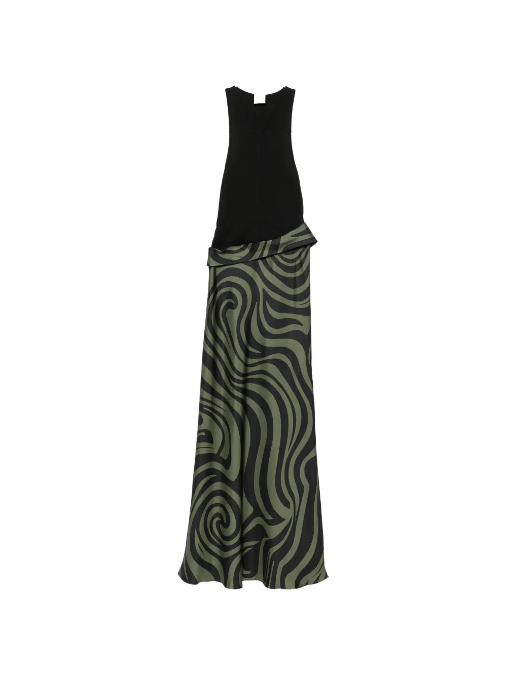 Nanushka Jordyn swirl-print sleeveless maxi dress - Green
