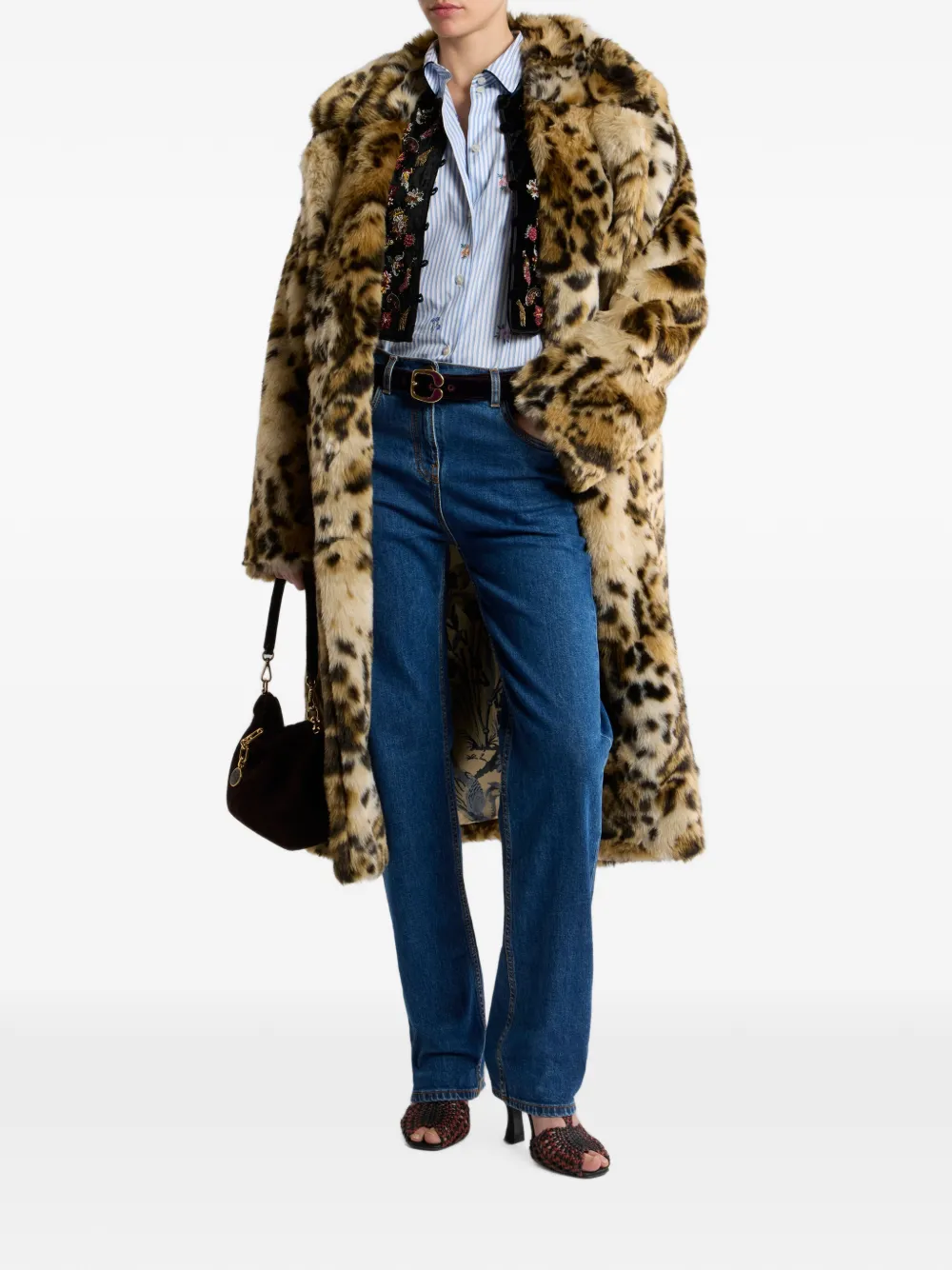 ETRO Cropped fluwelen gilet met borduurwerk en kralen Zwart