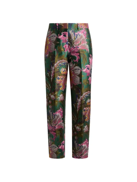 ETRO pantalones en jacquard con motivo floral