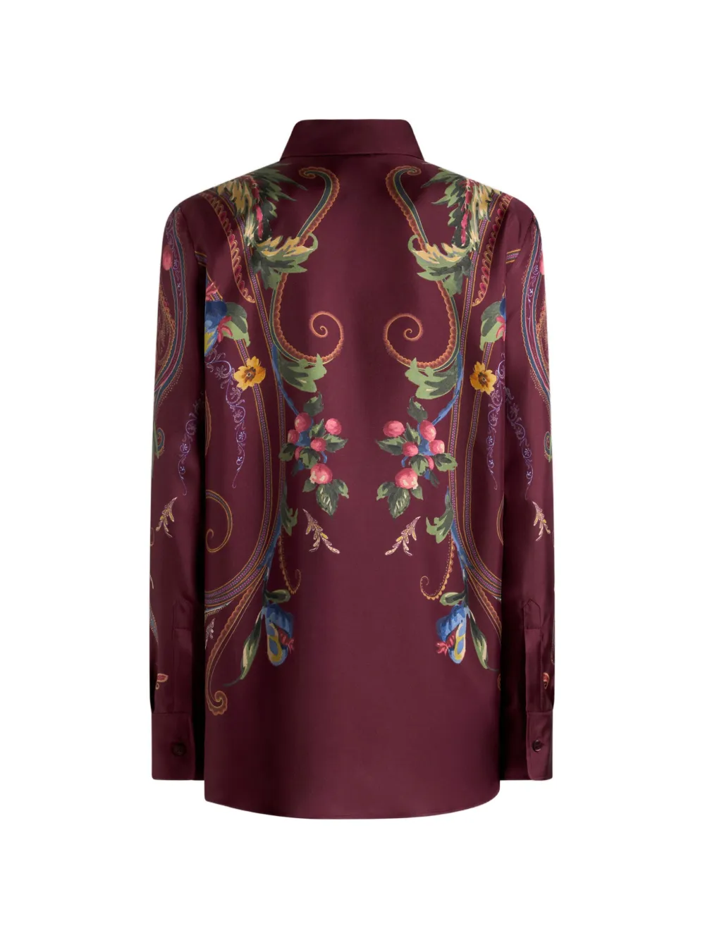 ETRO Zijden blouse met paisley-print Rood
