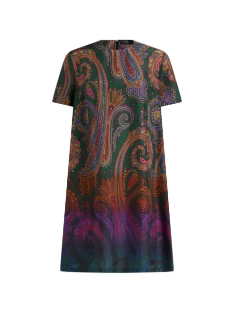 ETRO Minikleid aus Seide mit Degradé Paisley-Motiv