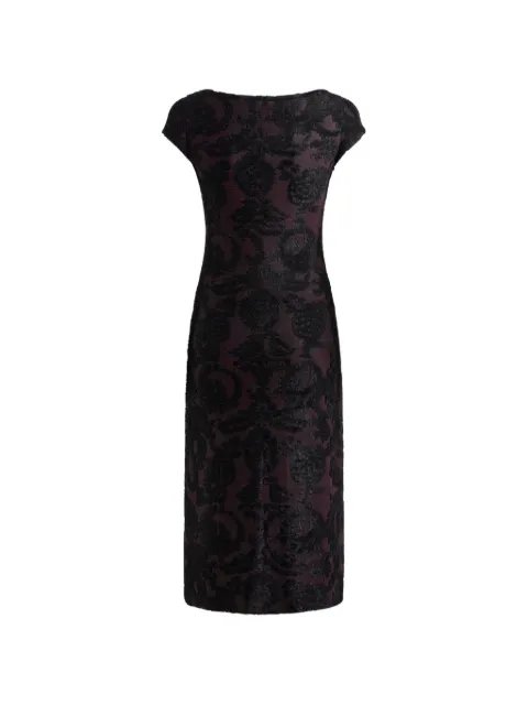 ETRO chenille jacquard midi dress with Paisley foliage motif