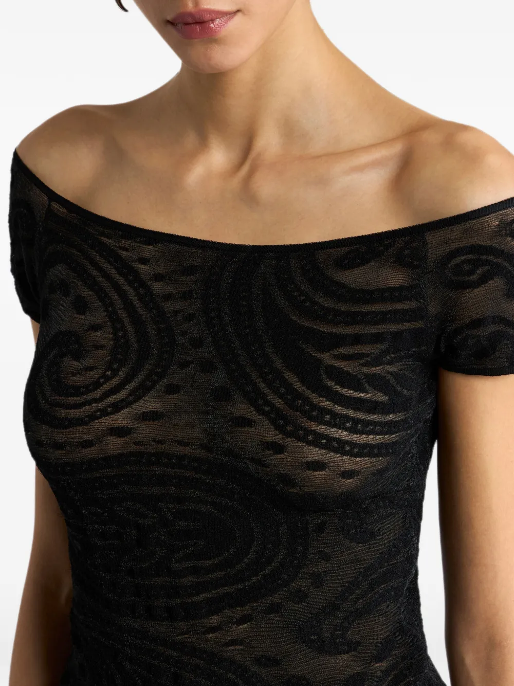 ETRO Trui met paisley-jacquard Zwart