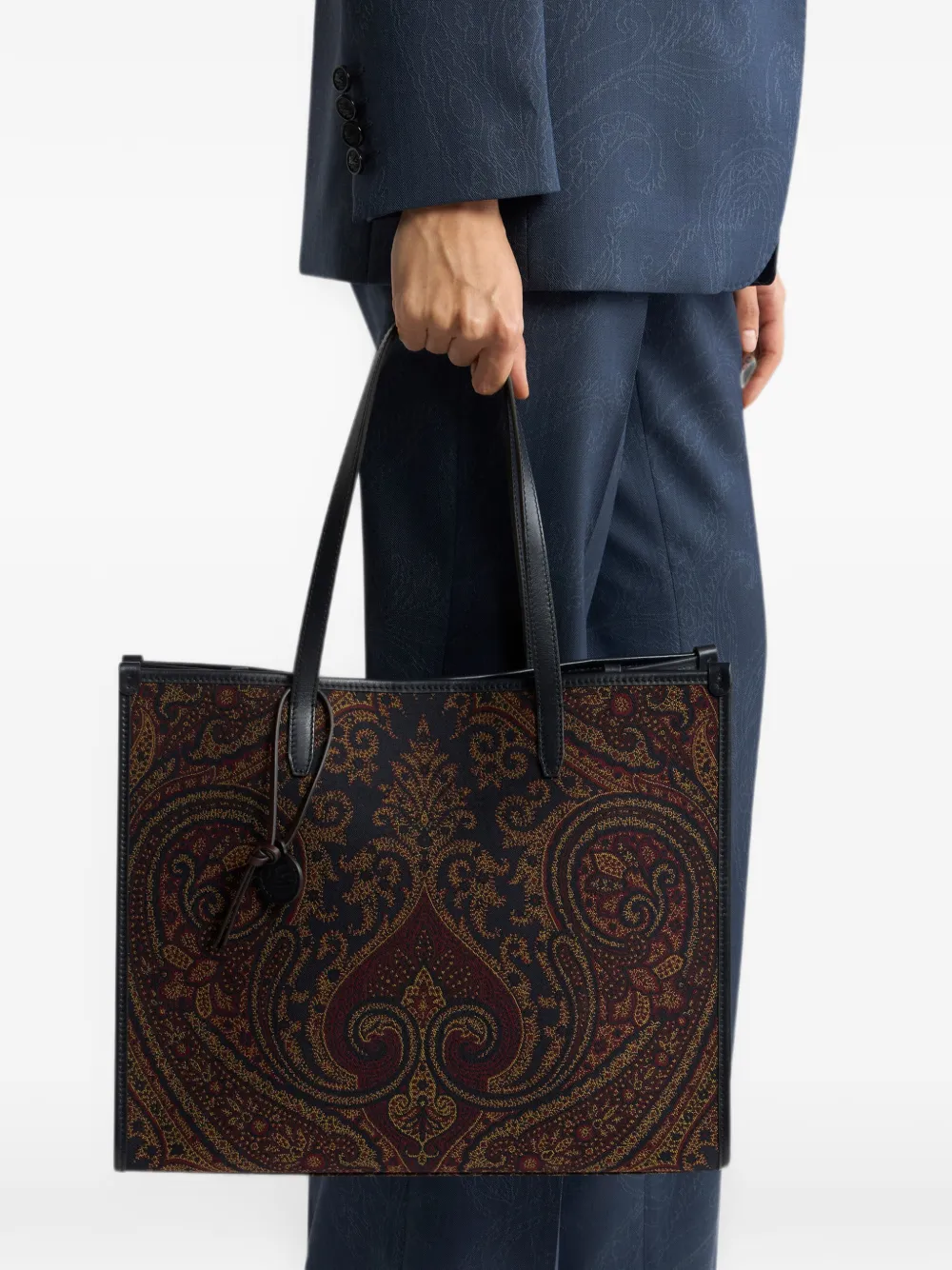 ETRO Grote Lov tter schoudertas met paisley-jacquard Blauw