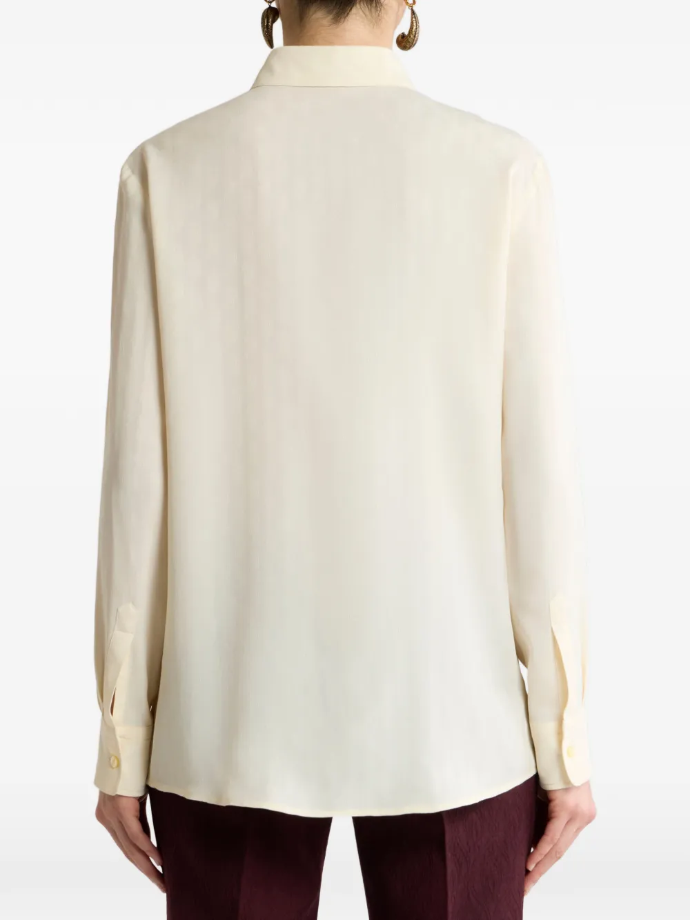 ETRO Jacquard blouse van zijdeblend met paisley-patroon Beige