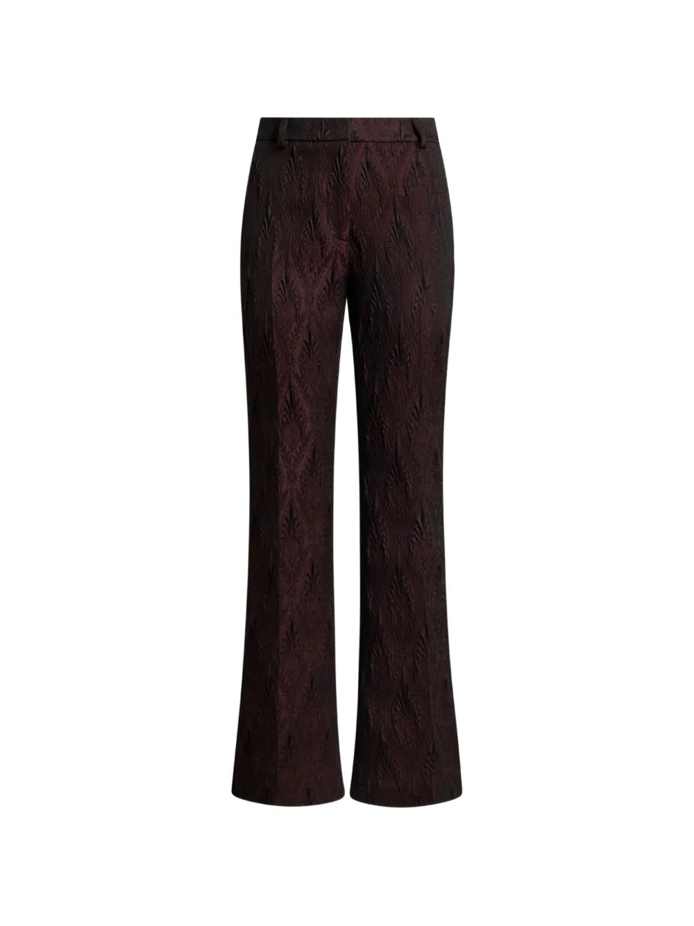 ETRO jacquard trousers with floral medallion motif - Rot