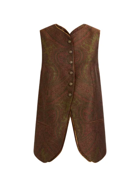 ETRO wool-blend jacquard waistcoat with Paisley motif