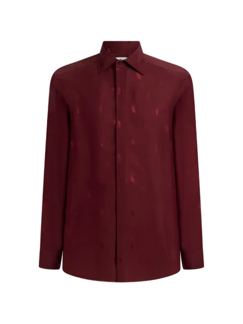 ETRO Camicia in misto seta jacquard fil coupé con motivo paisley