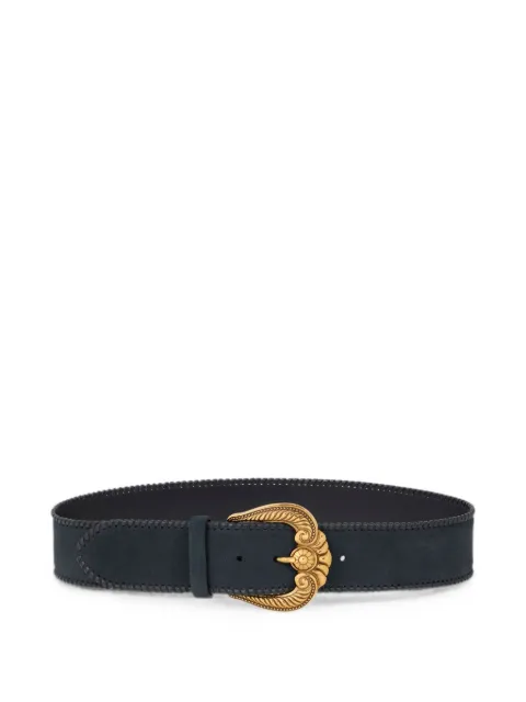 ETRO suede belt with Paisley buckle