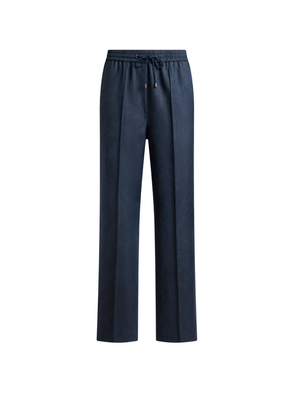 ETRO Sportliche Woll-Jacquard-Hose mit Paisley-Motiv - Blau