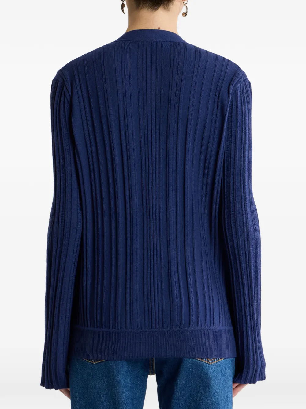ETRO Vest van wol en zijde met geplaatste Paisley en bloemenprint Blauw
