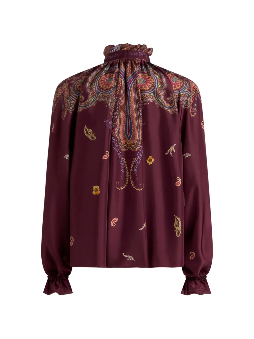 ETRO Zijden blouse met zijden sjaal en paisley-print Rood