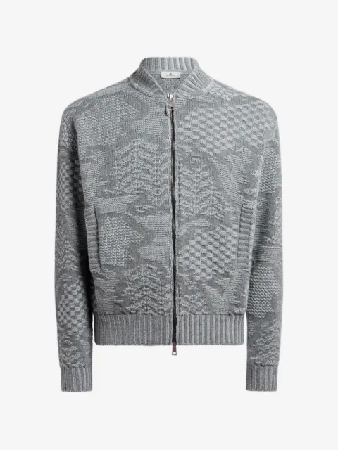 ETRO chamarra bomber tejida con motivo