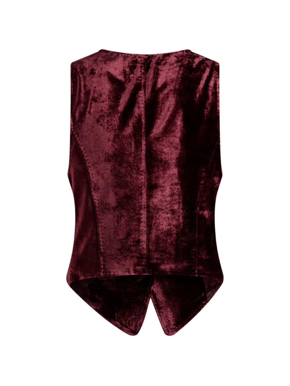 ETRO Fluwelen gilet met enkele rij knopen Rood
