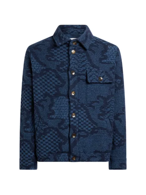 ETRO patterned wool-blend overshirt jacket