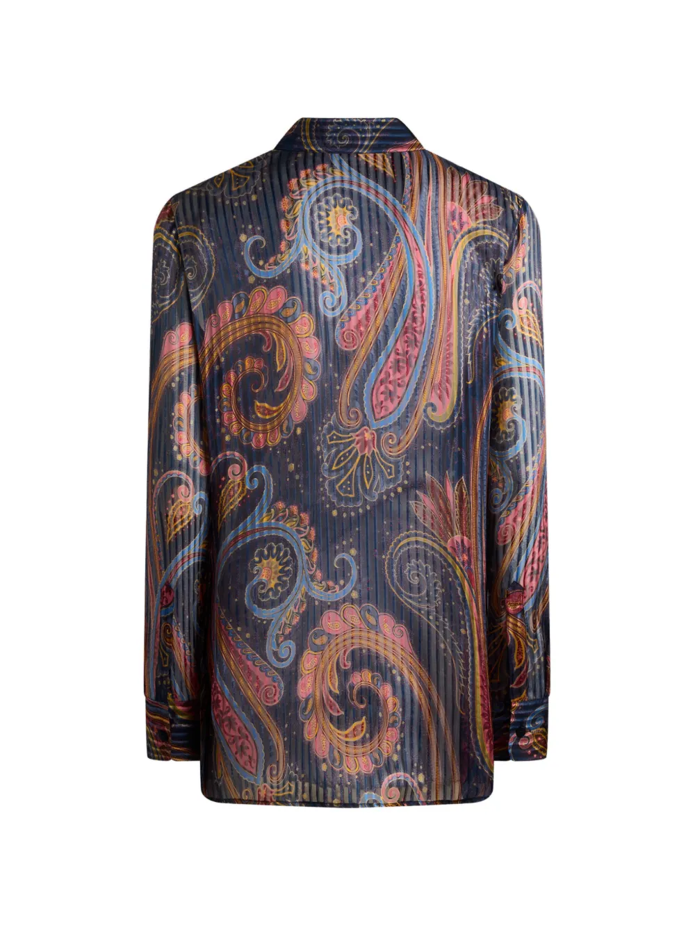 ETRO Zijden blouse met Paisley-motief Blauw