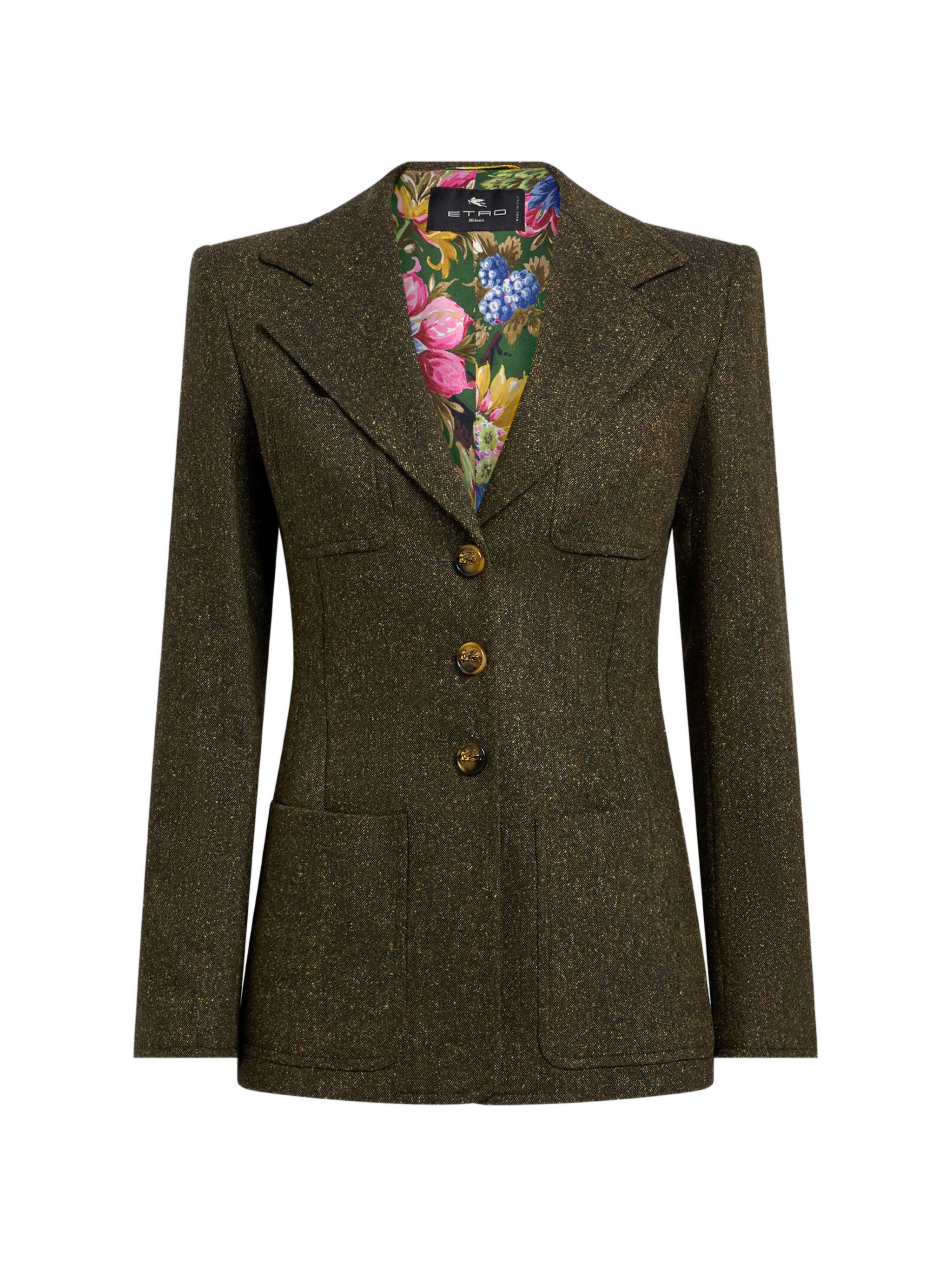 single-breasted wool-blend jacquard jacket - Image 1
