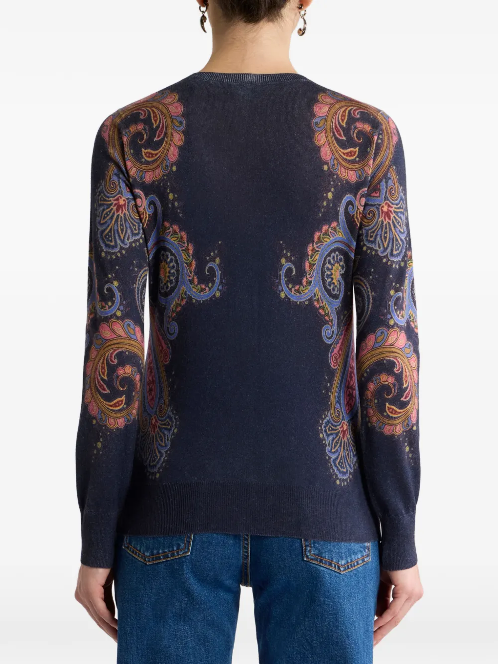ETRO Zijden en kasjmier vest met Paisley print Blauw