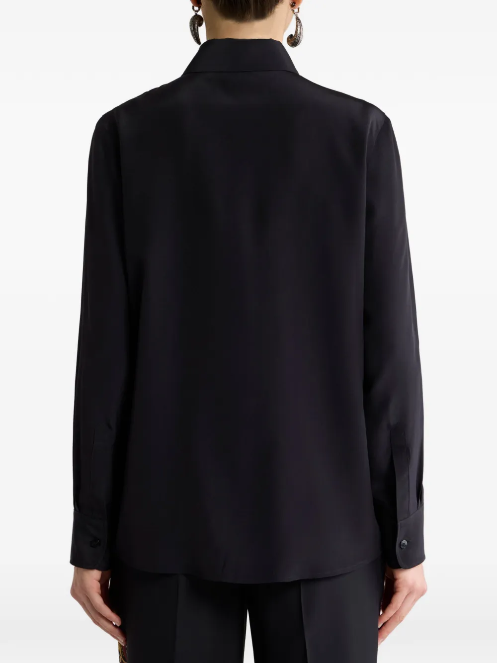 ETRO Zijden blouse met print Zwart