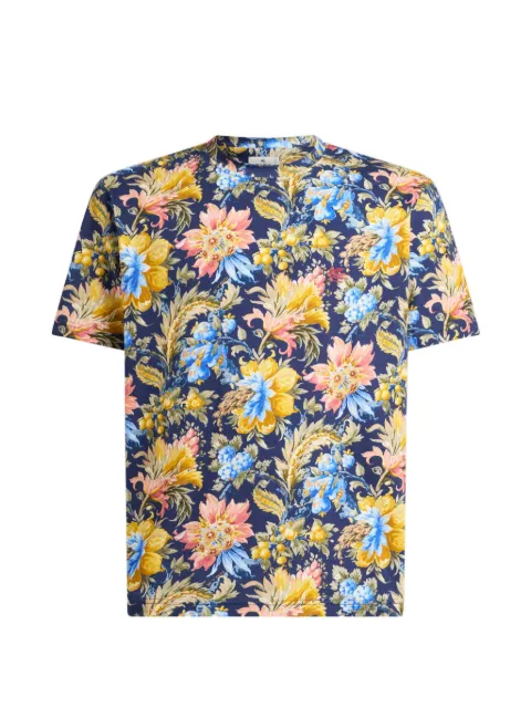 ETRO cotton-jersey T-shirt with floral-motif