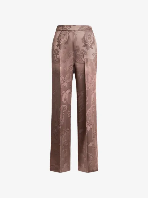ETRO jacquard trousers with floral Paisley motif