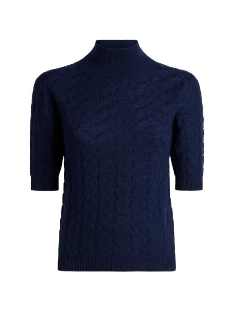 ETRO — wool mock-neck sweater with Paisley detailing