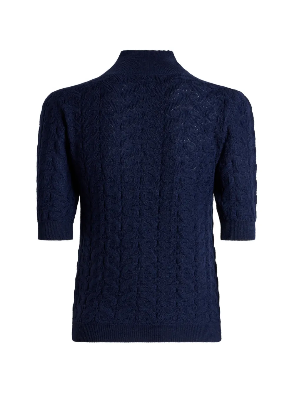 ETRO Wollen coltrui met Paisley-detaillering Blauw