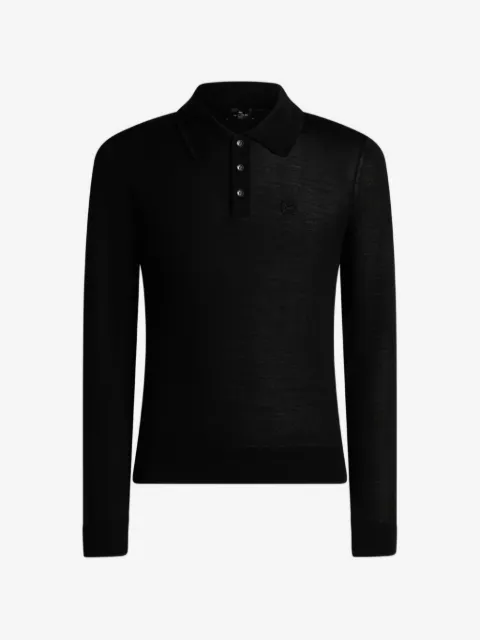 ETRO polo-style wool and silk sweater