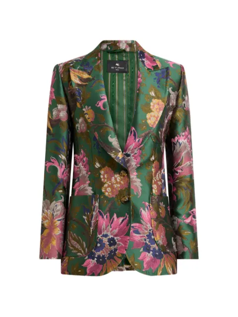 ETRO chamarra con botones y motivo floral