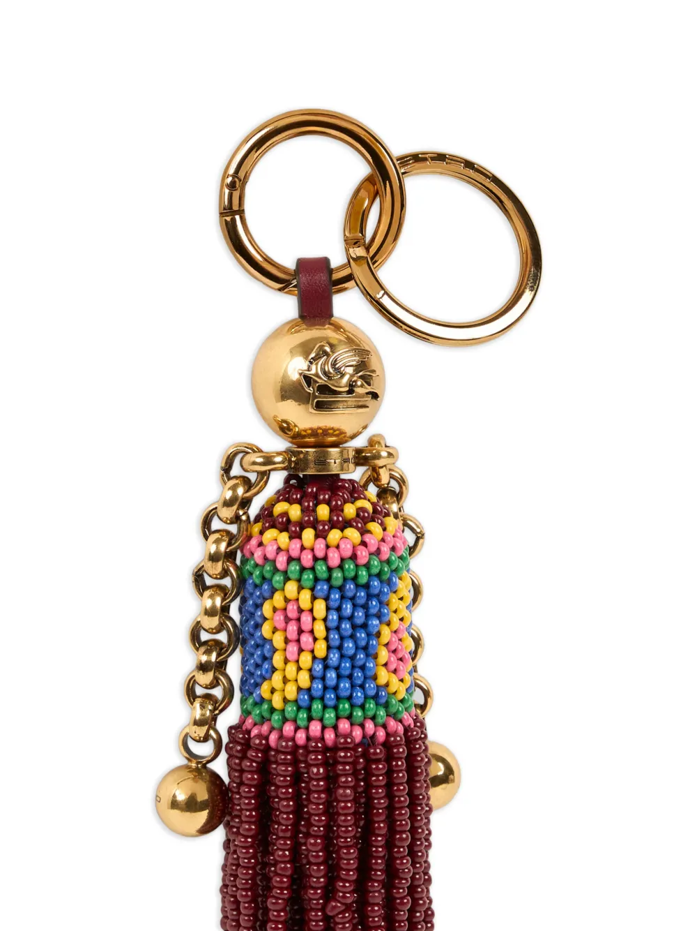 ETRO Poppenbedel met kralen Rood