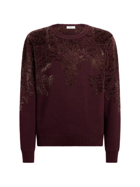 ETRO wool-blend jacquard sweater with chenille-motif
