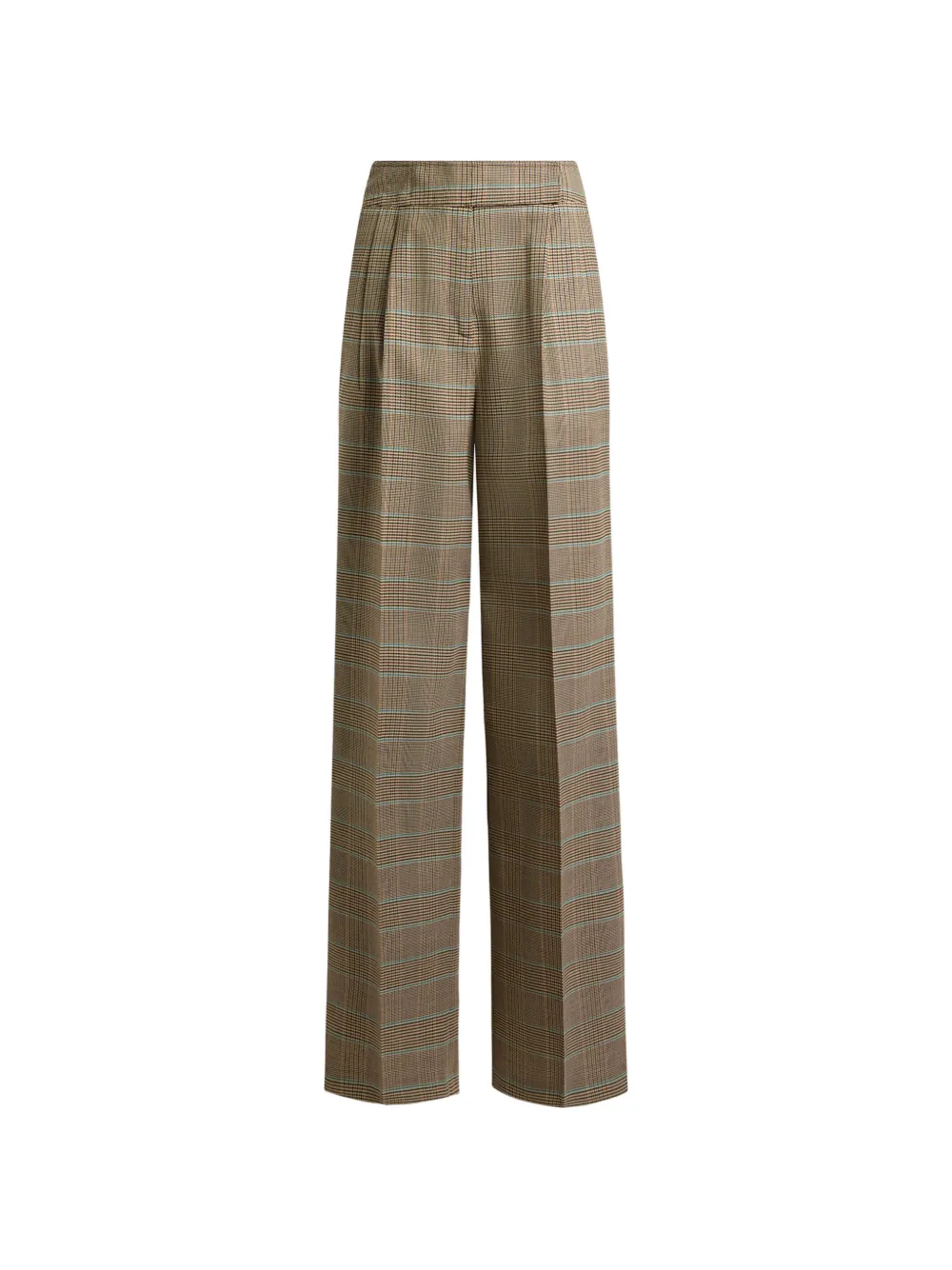 ETRO stretch wool trousers with Prince of Wales motif - Neutrals