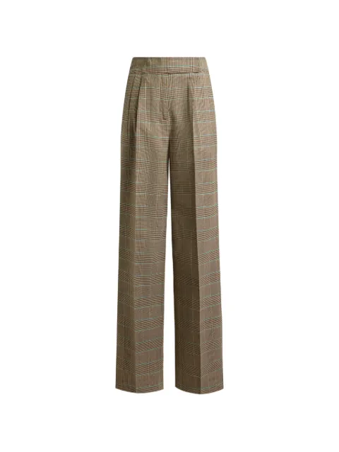 ETRO stretch wool trousers with Prince of Wales motif