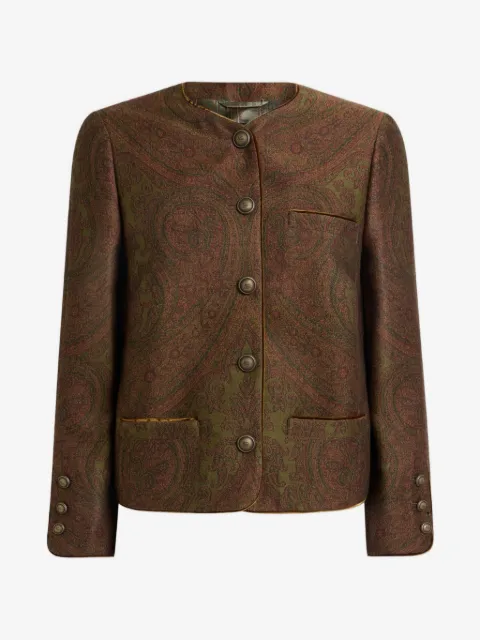 ETRO жаккардовый жакет с узором пейсли