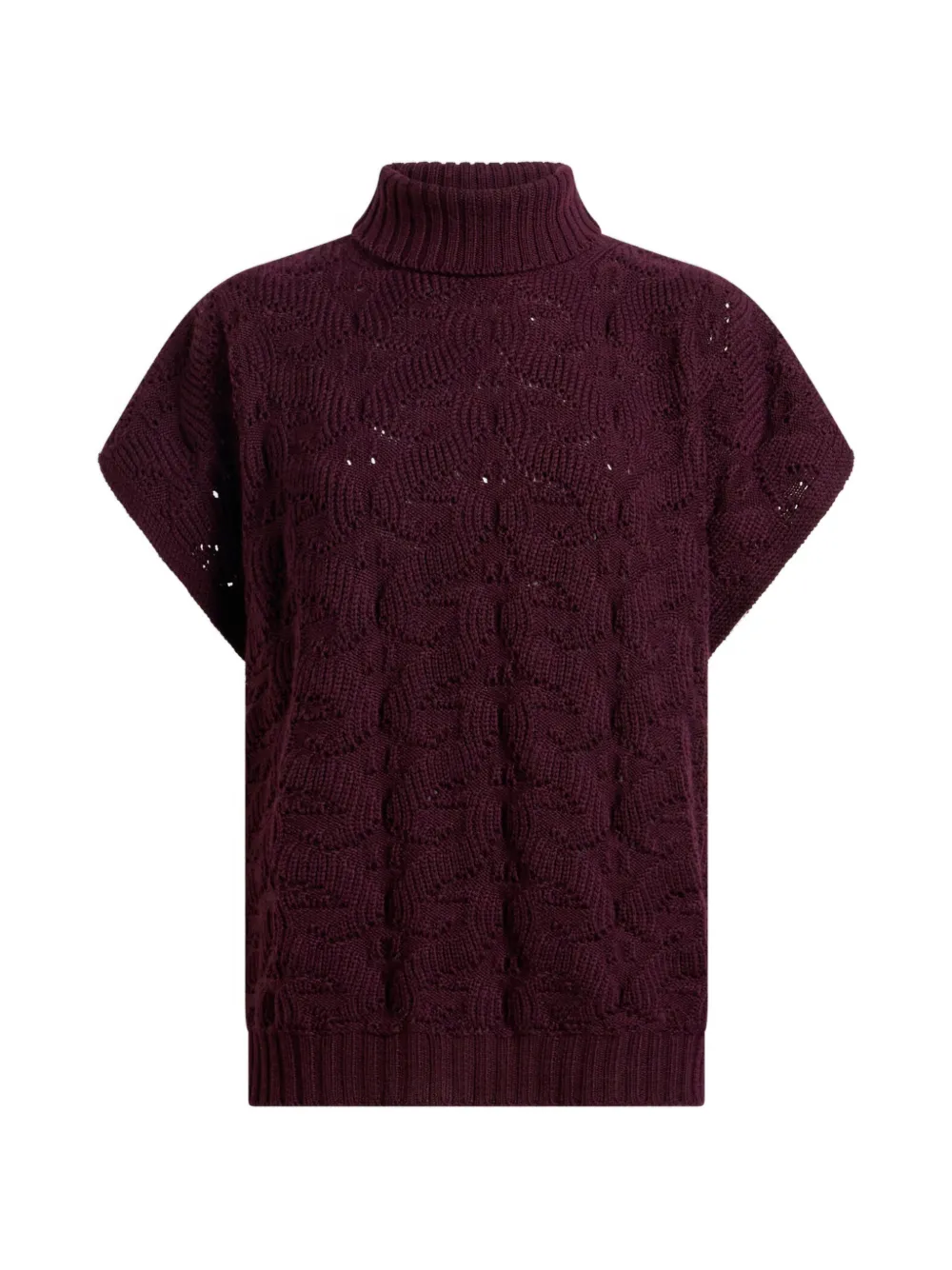 ETRO Top in maglia intrecciata a collo alto - Viola