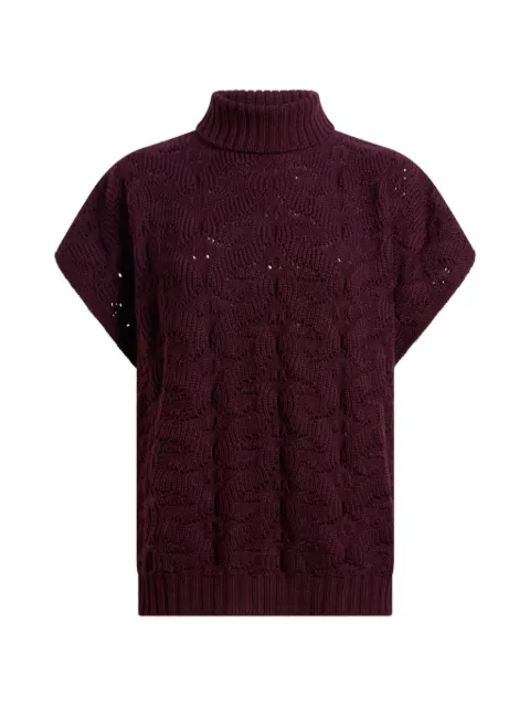 ETRO — wool-blend turtleneck sweater with Paisley detailing