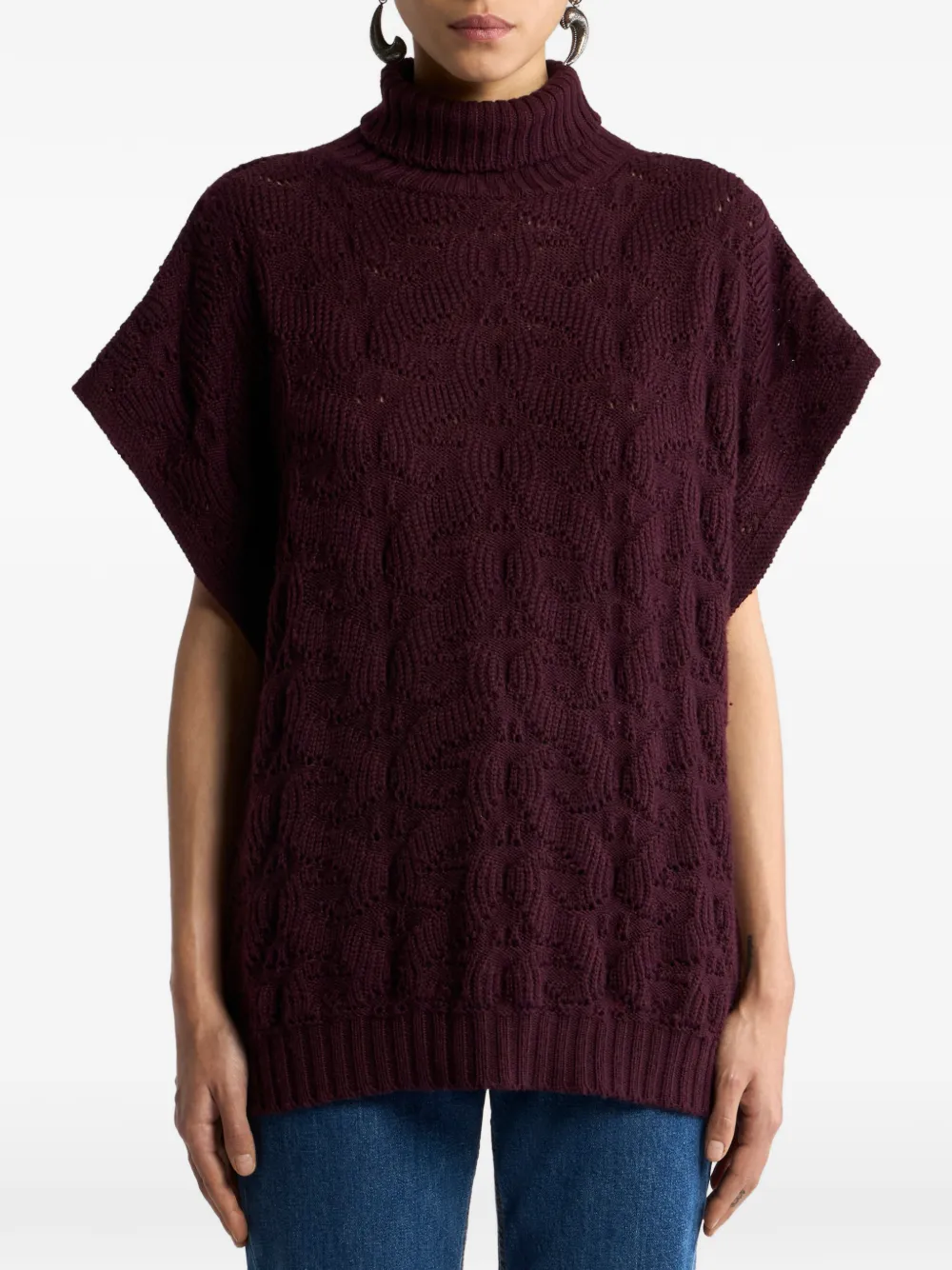 ETRO Kabelgebreide coltrui Paars