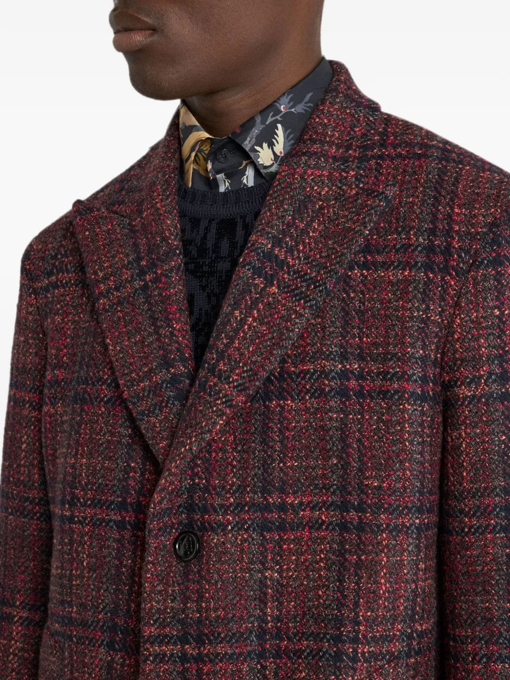 ETRO Jas met enkele rij knopen Rood