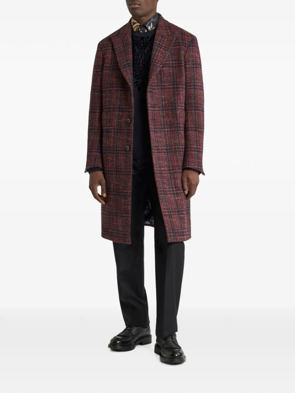 ETRO Jas met enkele rij knopen Rood