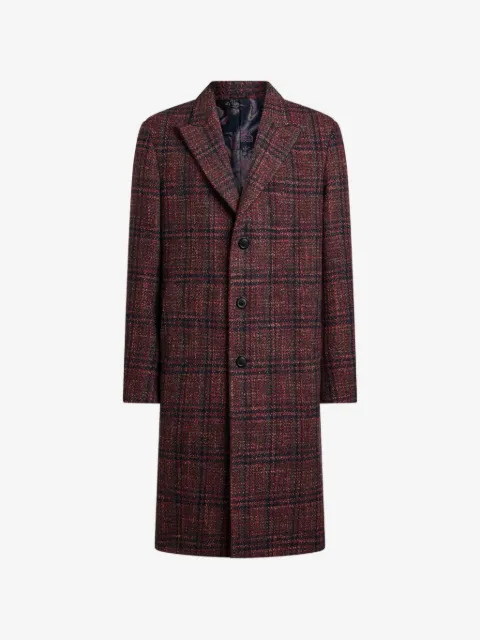ETRO wool and cashmere coat with check motif