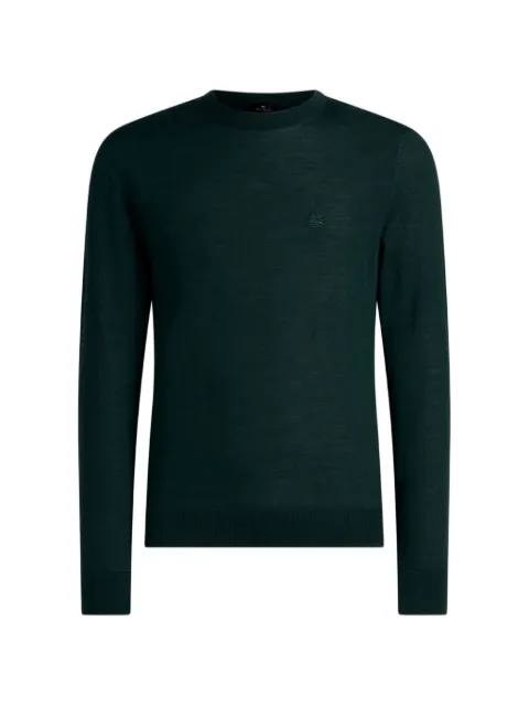 ETRO wool and silk sweater with pegaso embroidery