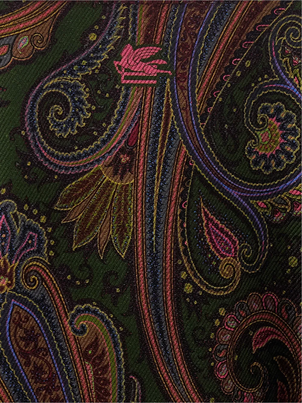 ETRO Omkeerbare wollen cape met degradé Paisley motief Groen
