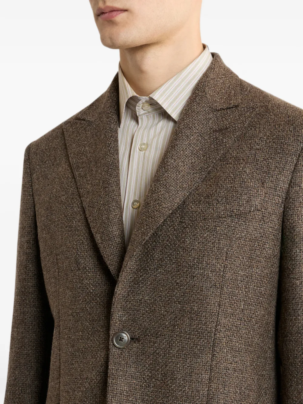 ETRO Colbert met enkele rij knopen Bruin