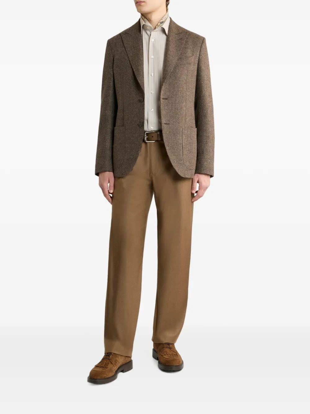 ETRO Colbert met enkele rij knopen Bruin