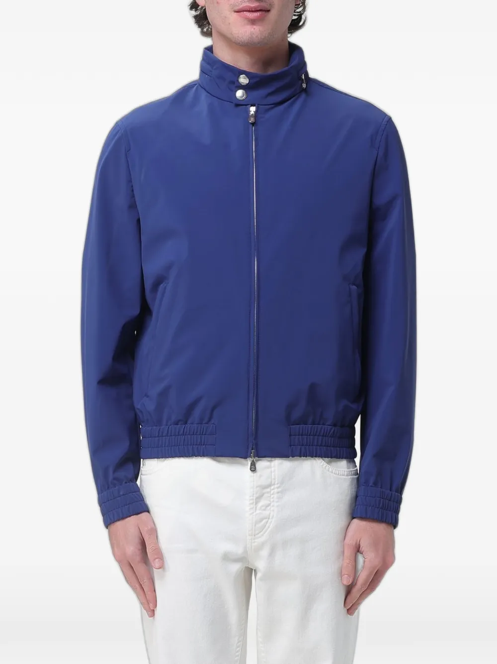 Brunello Cucinelli hooded zip-up jacket - Blue
