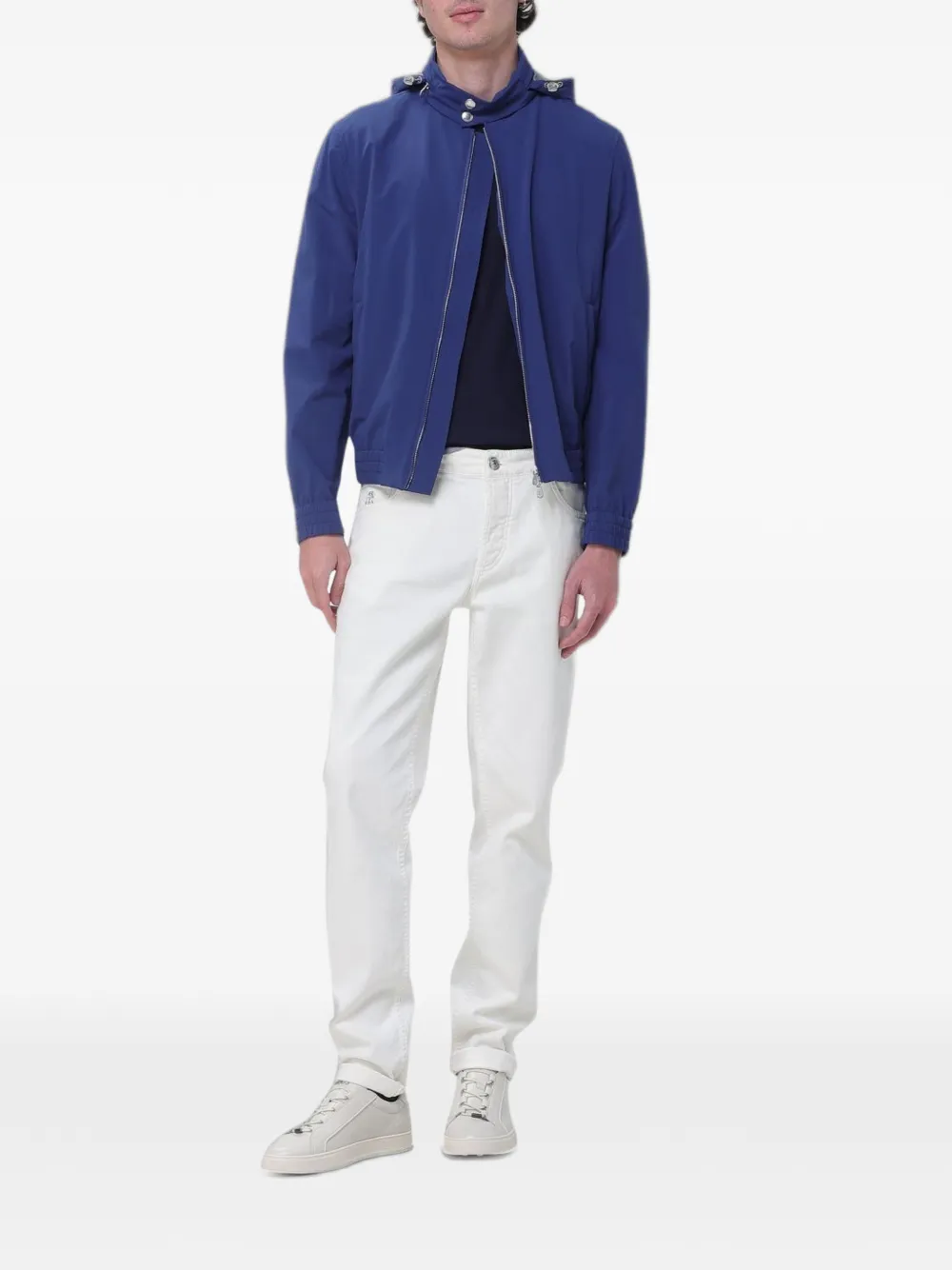 Brunello Cucinelli Jack met capuchon Blauw