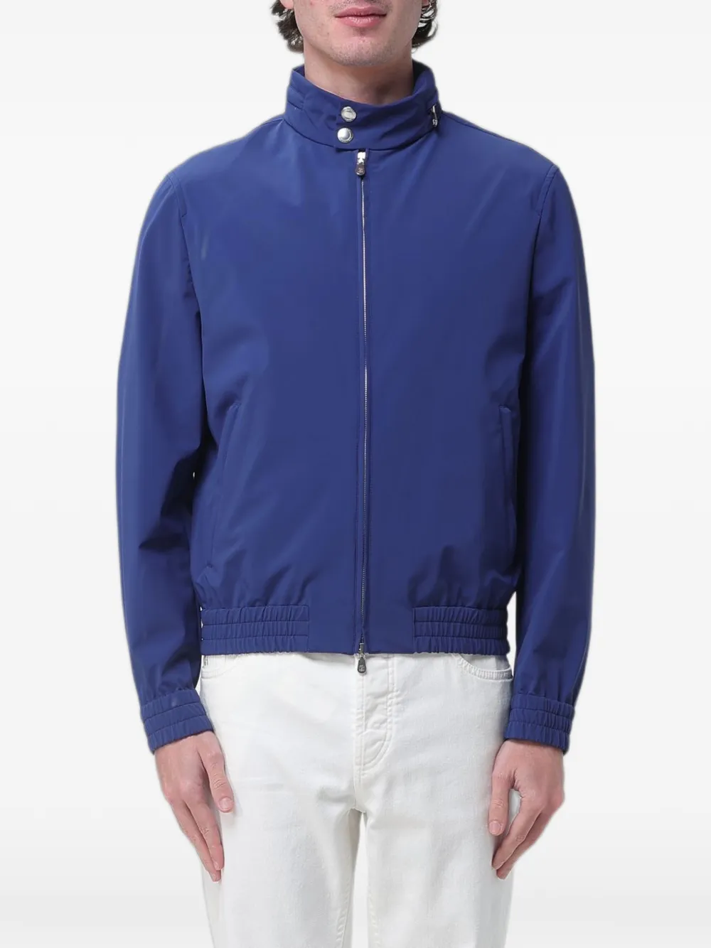 Brunello Cucinelli hooded zip-up jacket - Blau