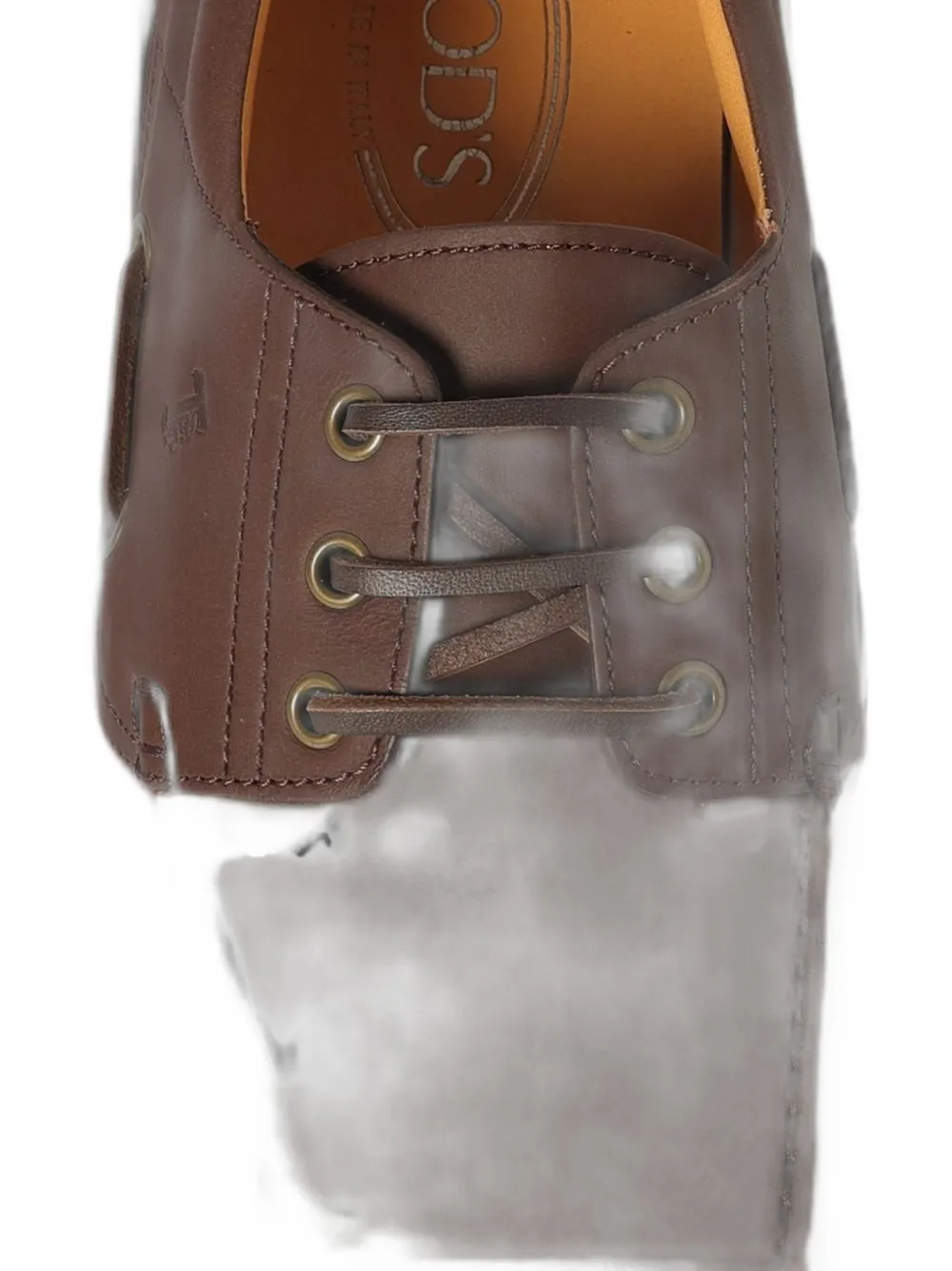 Tod's leather chunky-sole boat shoes Bruin