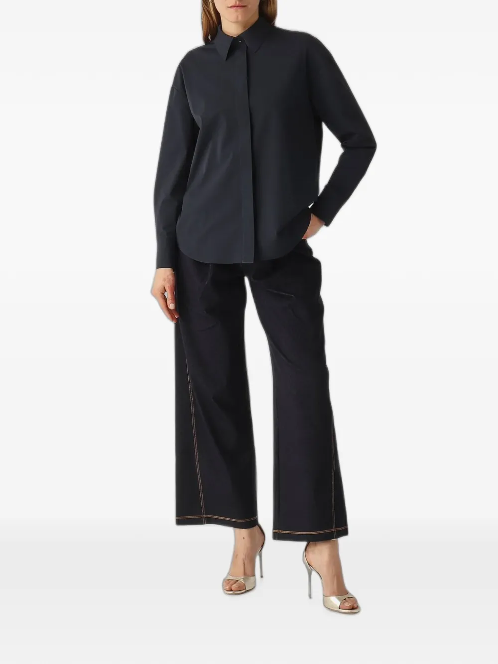 Max Mara Overhemd met lange mouwen Blauw